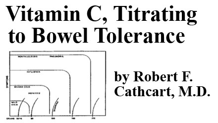 Health - Vitamin C, Titrating to Bowel Tolerance